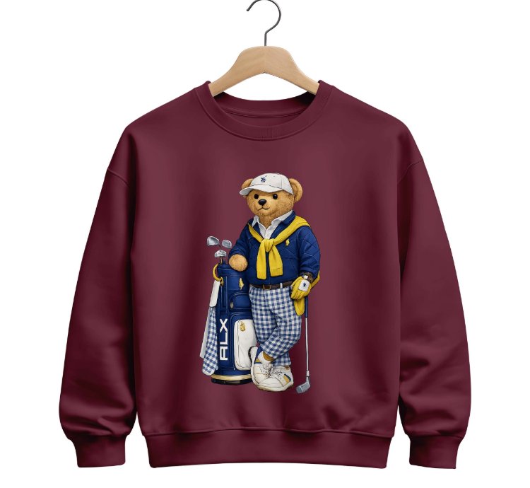 Polo Ralph Lauren Icon Bear Usa Flag Sweatshirt Golf