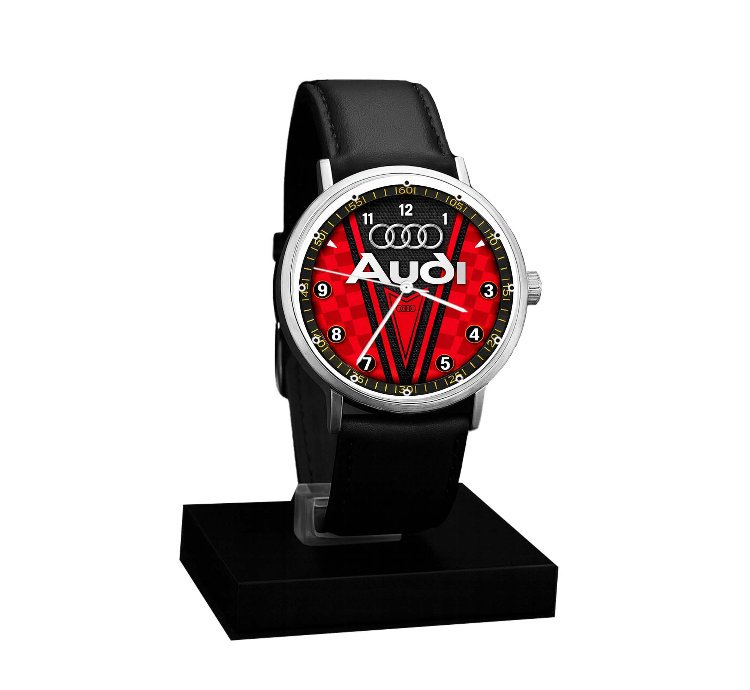 Audi Super Car Watch Inspired Automotive Sportcar Red Dial Watches