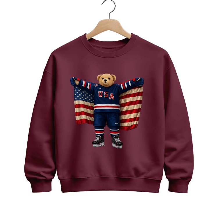 Polo Ralph Lauren Icon Bear Usa Flag Sweatshirt