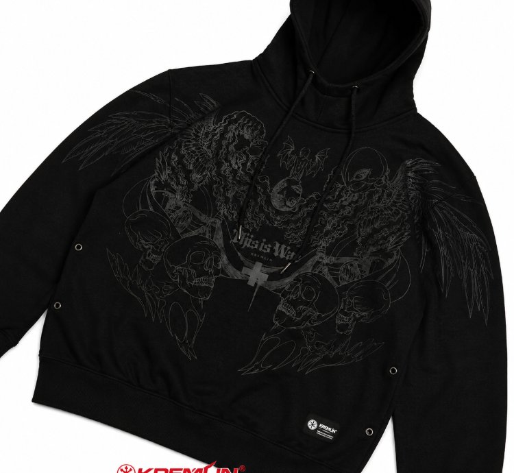 Kremlin Griffith - Pullover Hoodie High Neck Black