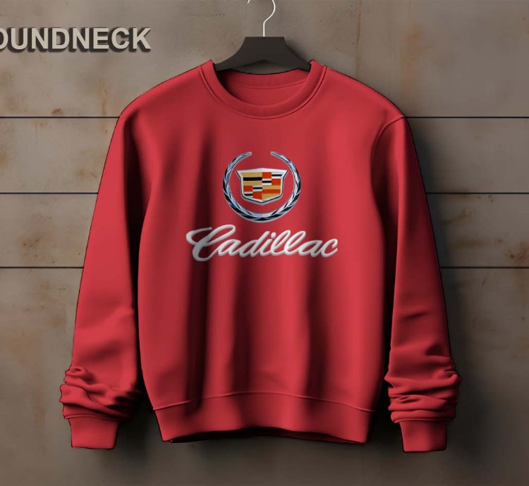 Cadillac Logo Sweatshirt Elegant Design Us Size