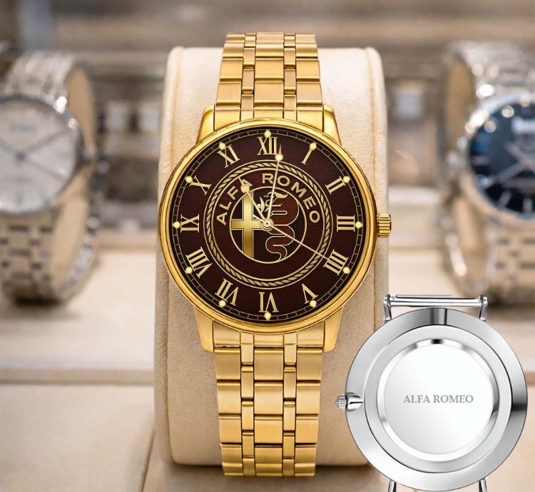 Alfa Romeo Logo Sport Metal Watch