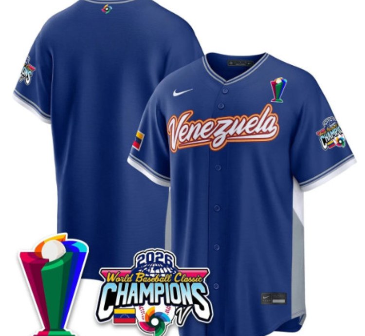 Team Venezuela Baseball Jersey 2026 World Baseball Classic Champions Limited Stitched