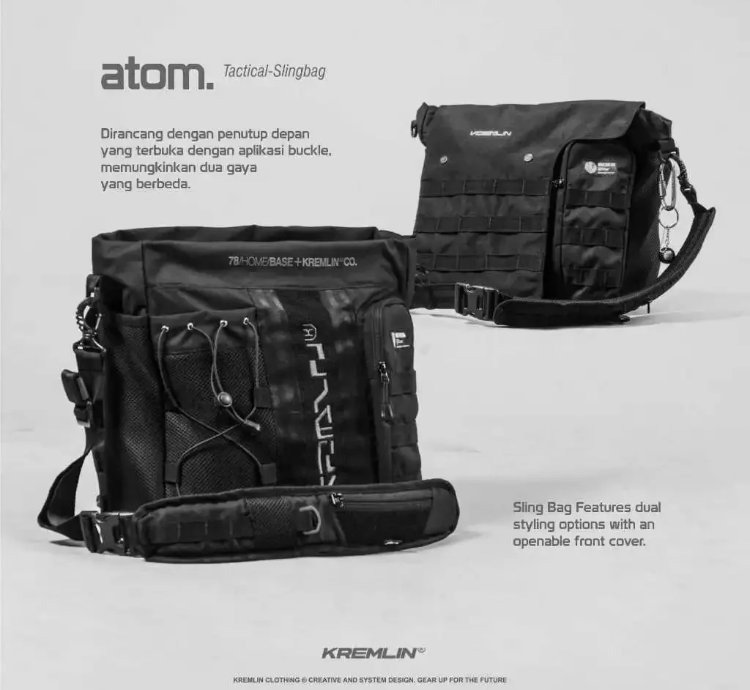 Kremlin Atom - Tactical Slingbag Black 23 L Black