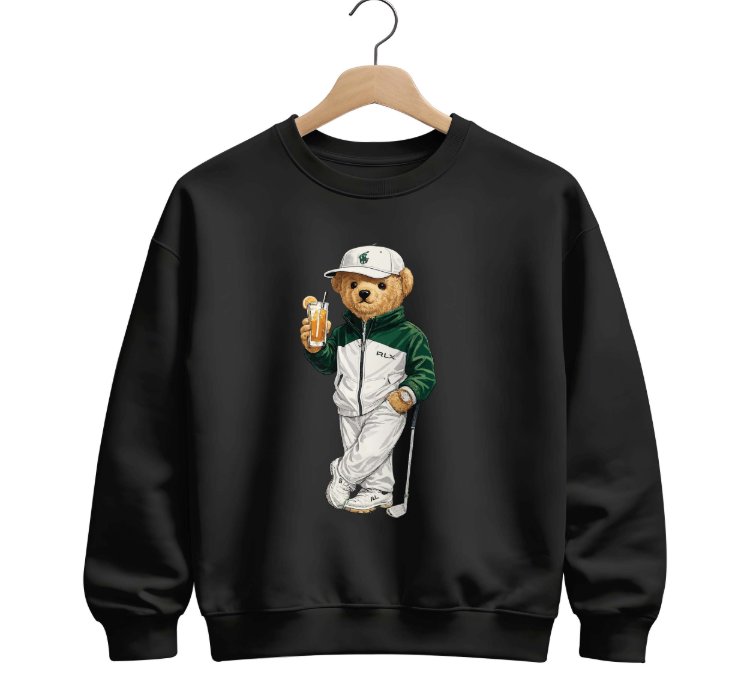 Polo Ralph Lauren Icon Bear Usa Flag Sweatshirt Grey