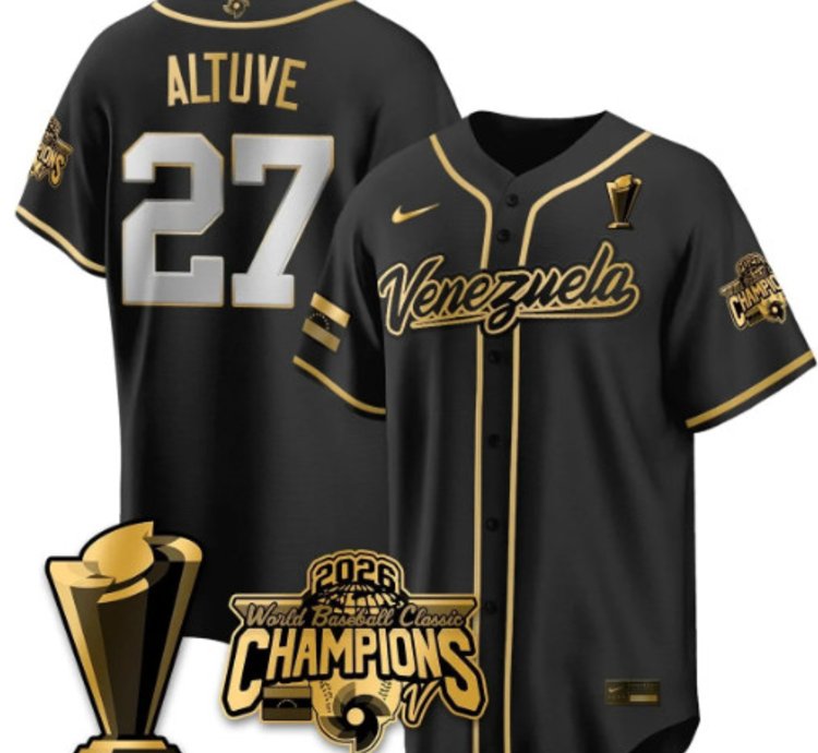 Altave 27 Venezuela Baseball Jersey 2026 World Baseball Classic Champions Limited Stitched
