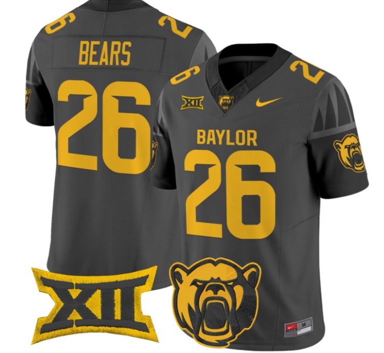 Bears Jersey 26 Baylor Bears 2026 Vapor Limited Stitched Black