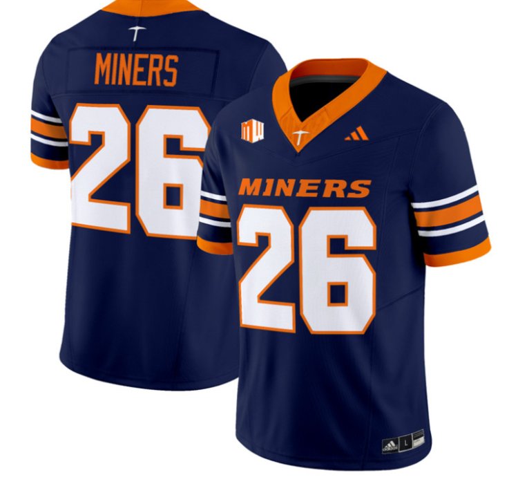 Miners Jersey 26 Utep Miners 2016 Vapor Limited Stitched Navy