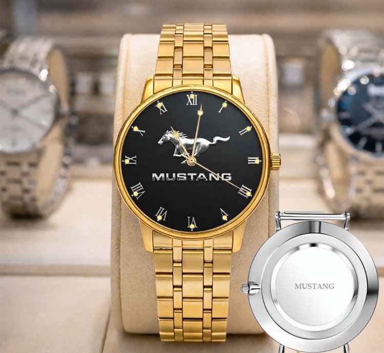 Ford Mustang American Flag Mf69 Sport Metal Watch