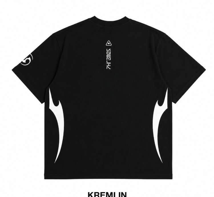 Kremlin Toshi - Oversized Relaxed Fit Black Puff T-shirt