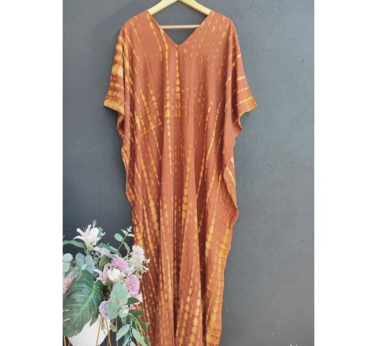 Relaxed Fit Caftan Dress Lightweight Summer Loungewear