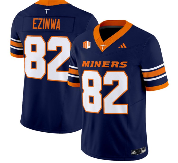 Judah Ezinwa Jersey 82 Utep Miners 2016 Vapor Limited Stitched Navy