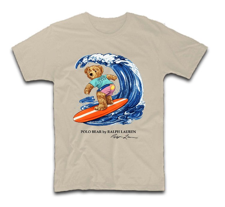 Polo Bear Surfing Beach T-shirt
