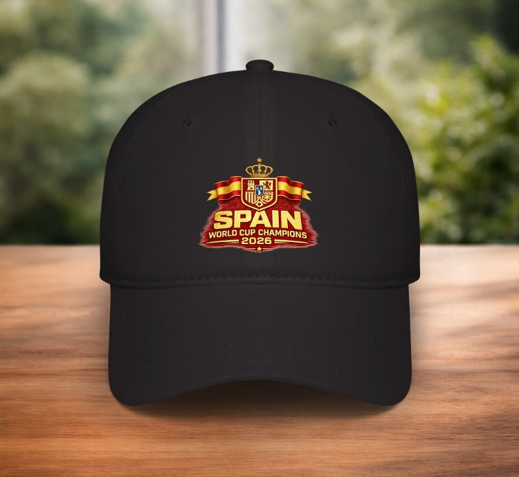 Spain Champions 2026 Baseball Cap Football World Cup Winner Hat Black