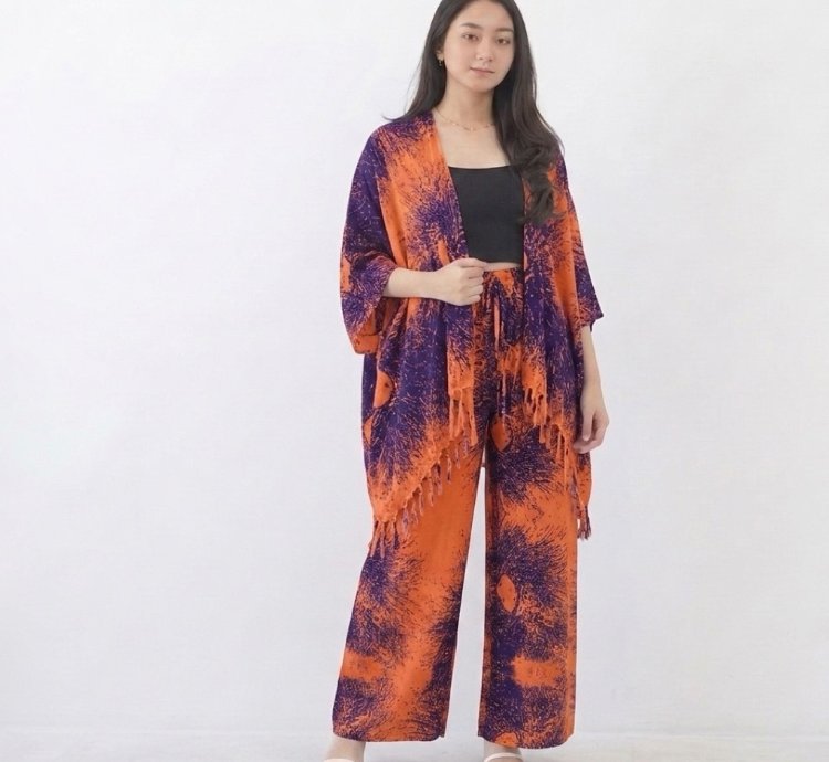 Womens Wide Leg Pants And Cardigan Set