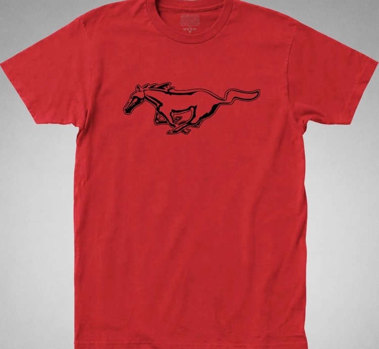 Mustang Red T-shirt Muscle Car Auto Shelby Boss Automobile Classic 70s 80s Horse