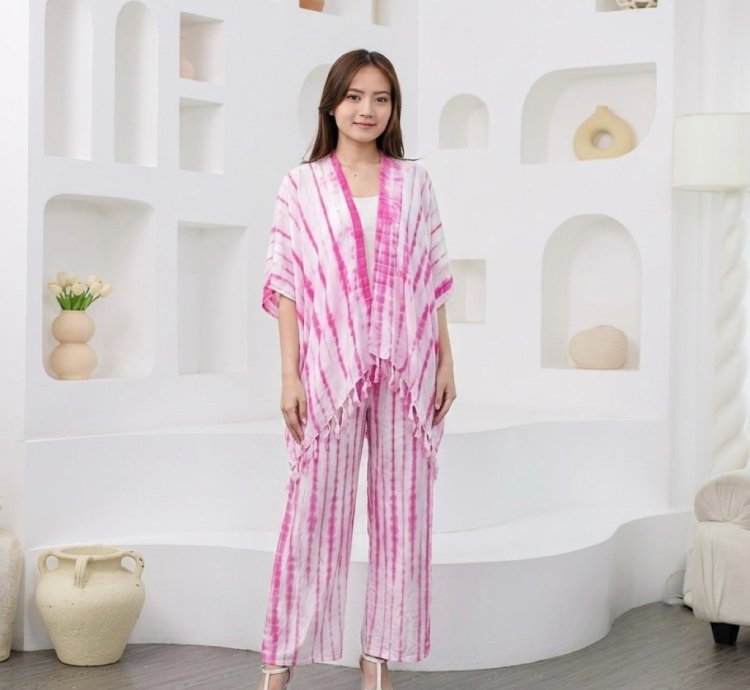 Womens Relaxed Fit Rayon Co-ord Set