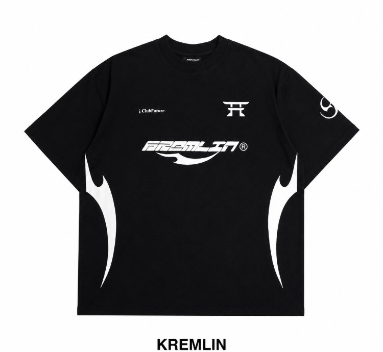 Kremlin Toshi - Oversized Relaxed Fit Black Puff T-shirt