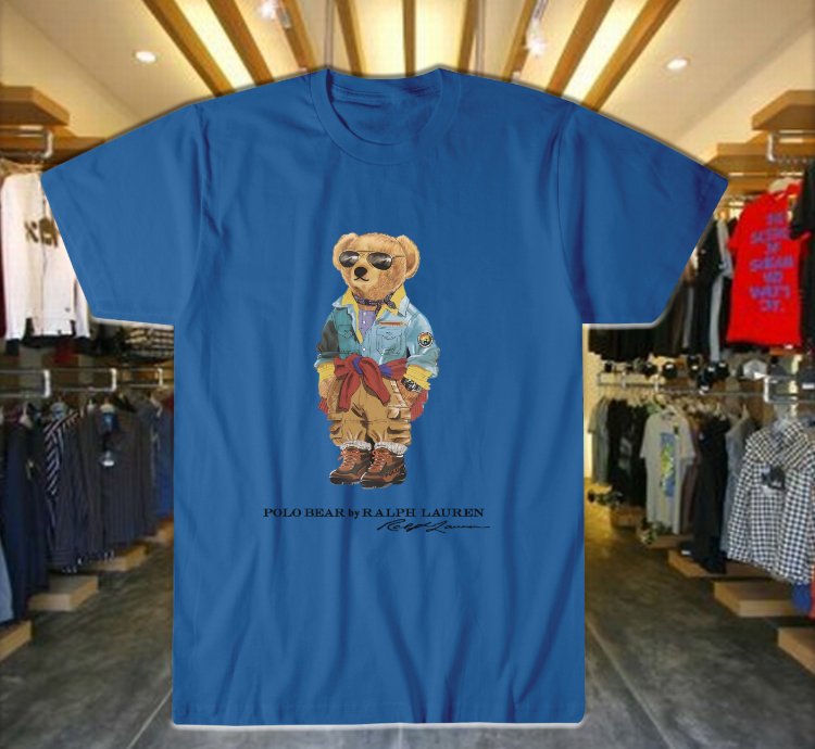 Polo Bear Shirt T Shirt Custom Bear Royal Blue Usa Size
