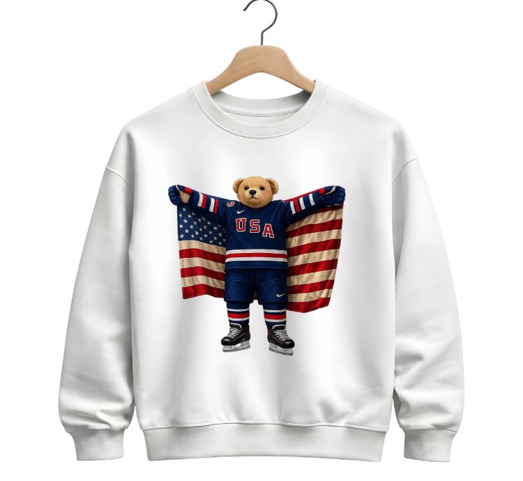 Polo Ralph Lauren Icon Bear Usa Flag Sweatshirt