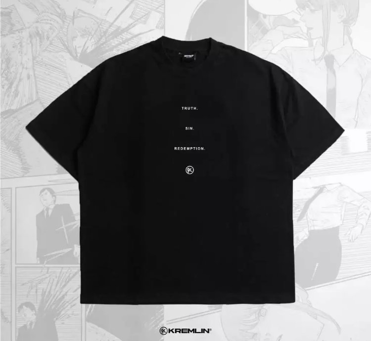 Kremlin Maxima - T-shirt Oversized Fit Black - Anime Xpremiental