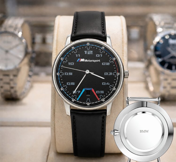 Bmw Logo Custom Analog Watch Stainless Steel Mens Bm1