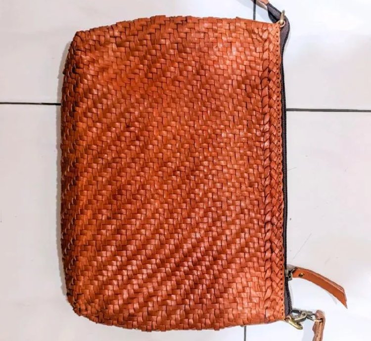 Handwoven Genuine Leather Crossbody Bag