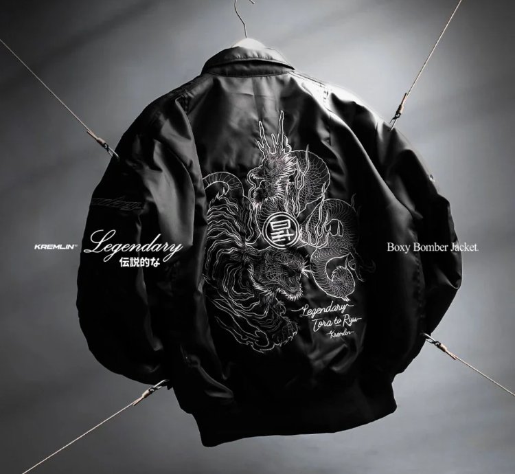 Kremlin Legendary - Bomber Jacket Boxy Black Biker
