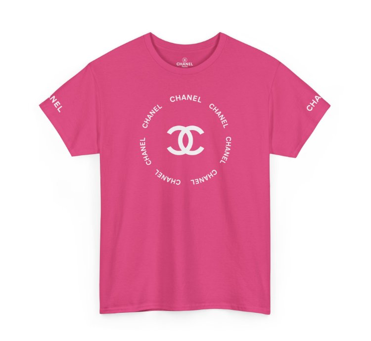 Chanel Logo Circle Heliconia T-shirt - Size Usa