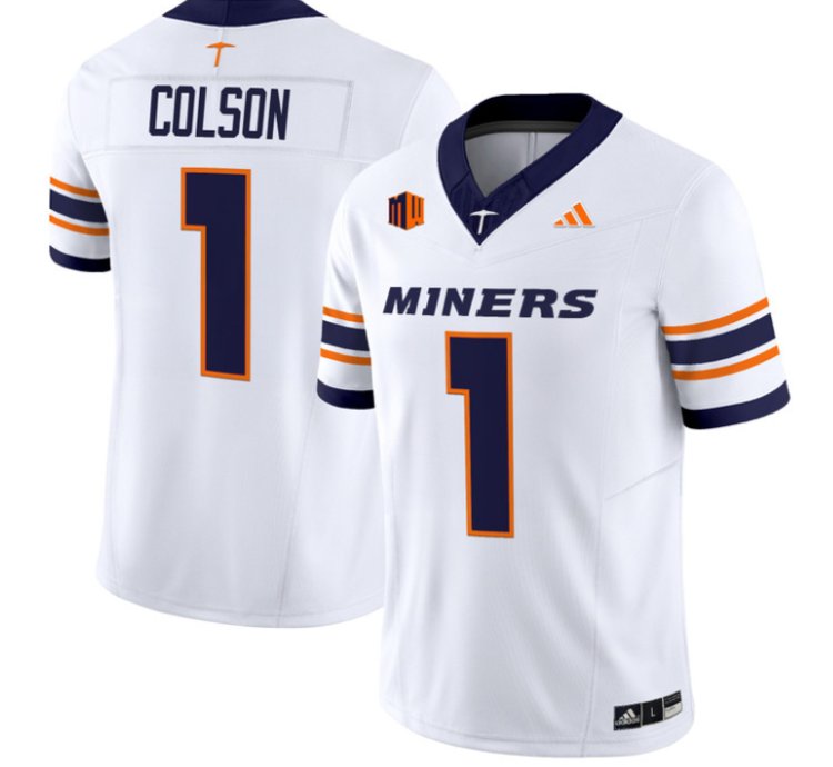 Ej Colson Jersey 1 Utep Miners 2016 Vapor Limited Stitched White
