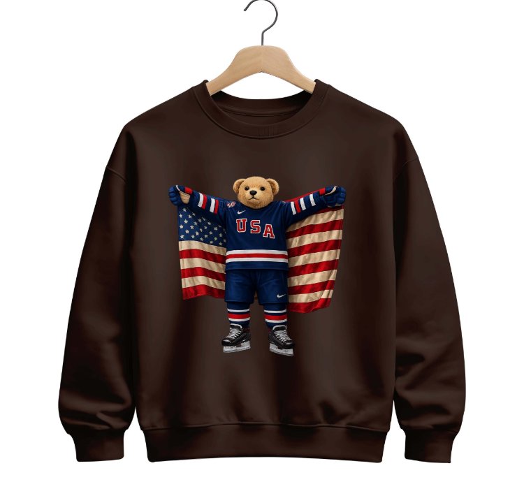 Polo Ralph Lauren Icon Bear Usa Flag Sweatshirt