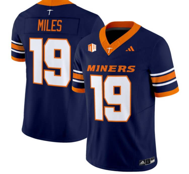 Sterling Miles Jersey 19 Utep Miners 2016 Vapor Limited Stitched Navy