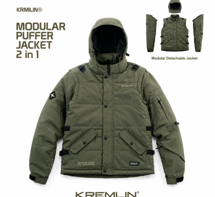 Kremlin 2-in-1 Modular Puffer Jacket Army Green Airborne