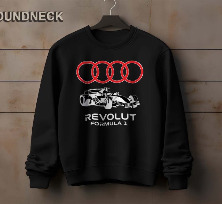 Audi F1 Car Logo Sweatshirt Elegant Design Us Size