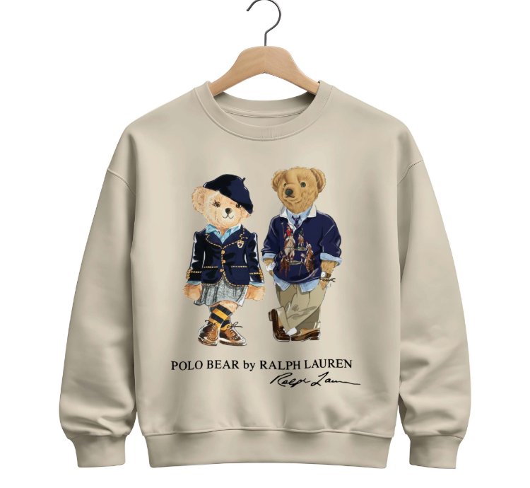 Polo Ralph Lauren Icon Bear Usa Flag Sweatshirt Maroon
