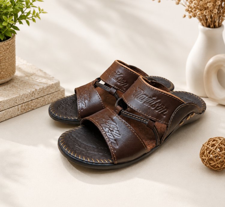 Premium Handmade Genuine Leather Sandals In Brown 2