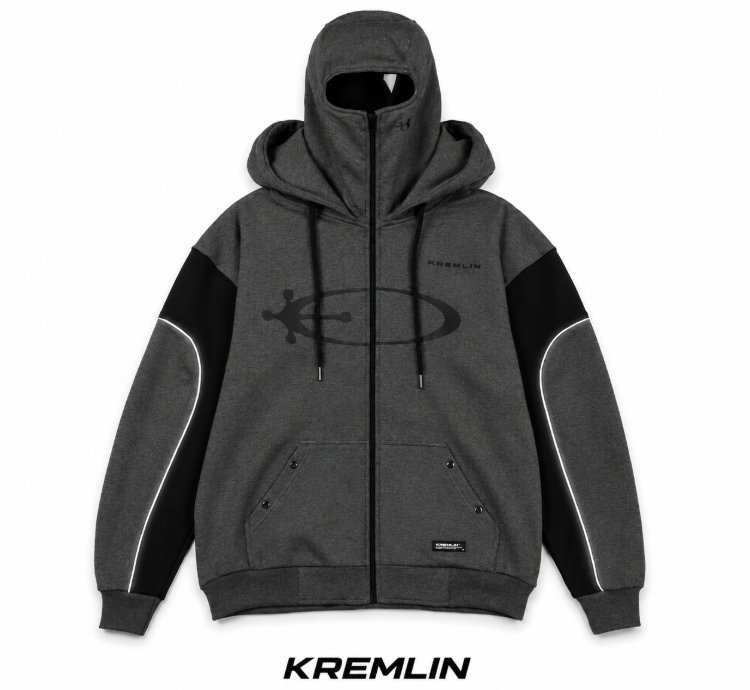 Kremlin - Eclipse Balaclava Zipper Hoodie Darkpoetic Series - Misty Gray