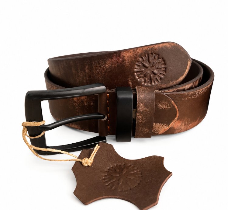 Handmade Genuine Cow Leather Belt For Men Vintage Brown Leather Belt Stainless Steel Buckle Casual Jeans Belt Artisan...