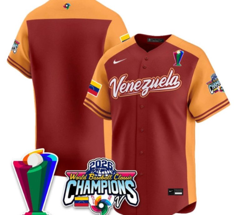Team Venezuela Baseball Jersey 2026 World Baseball Classic Champions Limited Stitched
