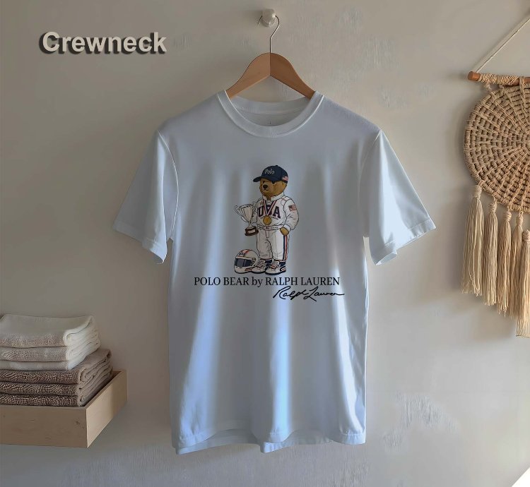 Polo T-shirt Bear Racer Design For Men Us Size