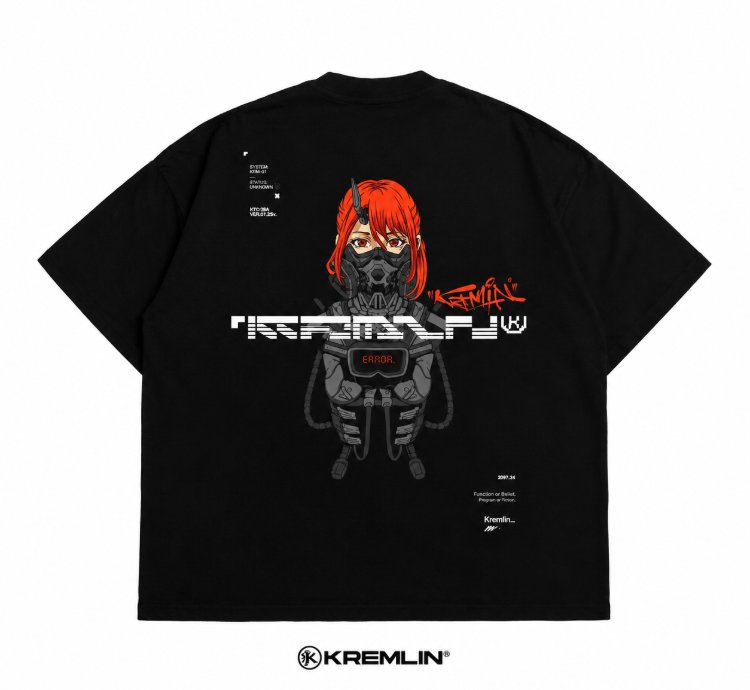 Kremlin Maxima - T-shirt Oversized Fit Black - Anime Xpremiental