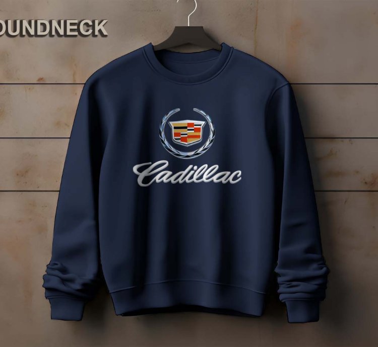 Cadillac Logo Sweatshirt Elegant Design Us Size