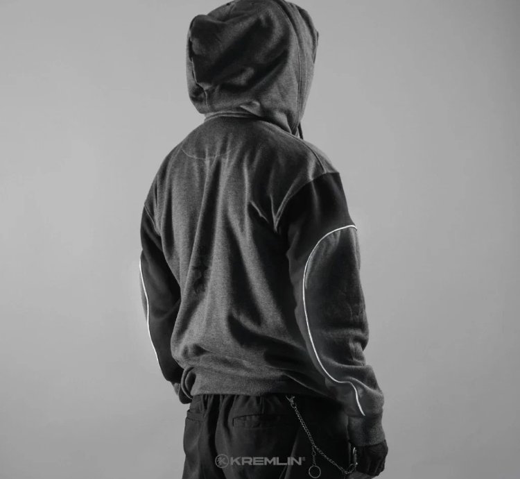 Kremlin - Eclipse Balaclava Zipper Hoodie Darkpoetic Series - Misty Gray