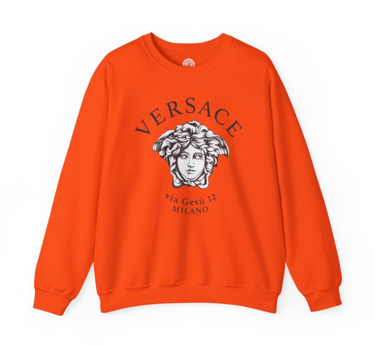 Versace Milano Orange Sweatshirt - Size Usa