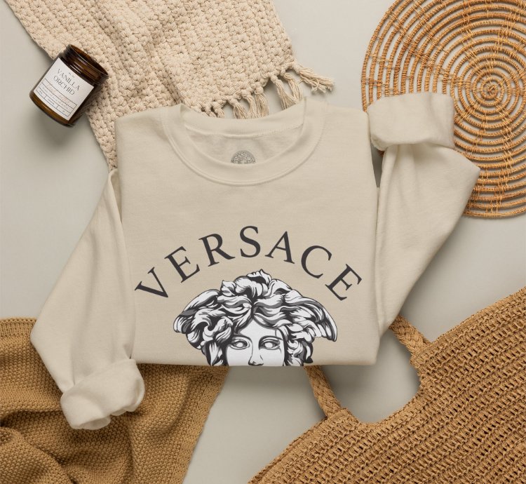 Versace Milano Sand Sweatshirt - Size Usa