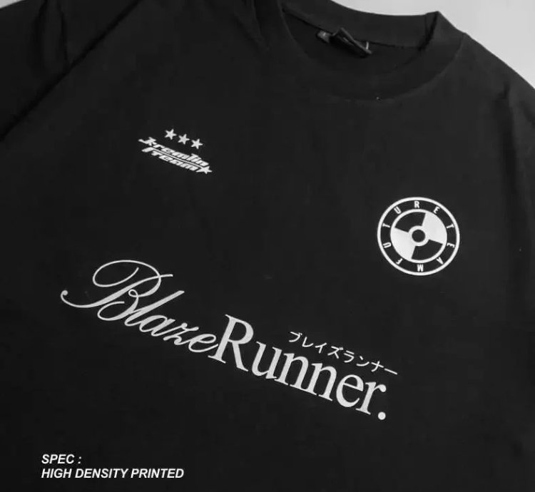 Kremlin Blazerunner - T-shirt Oversized Relaxed Fit Black 3d Printed