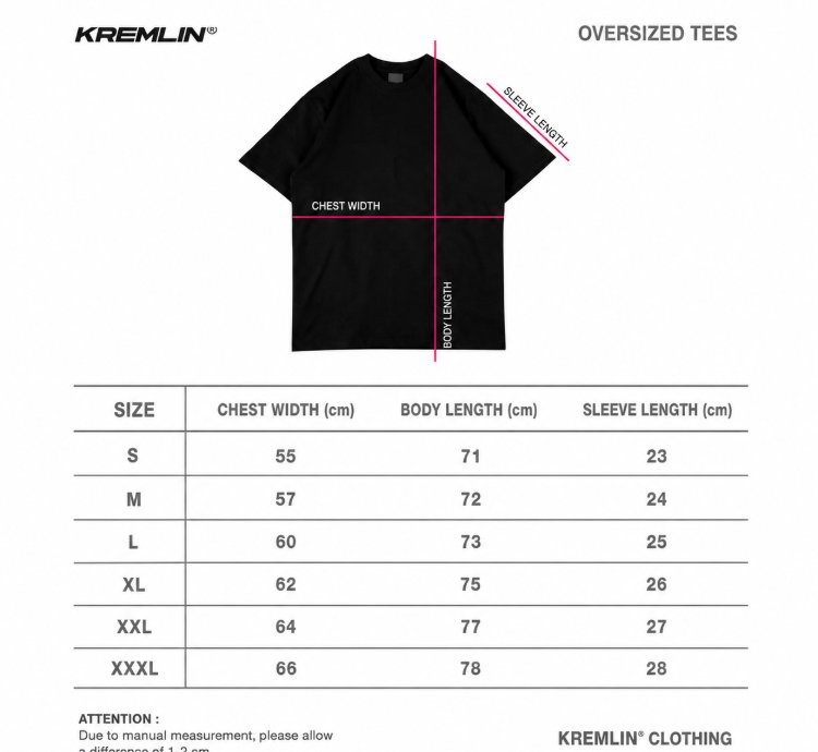 Kremlin Crawling - Oversized Relaxed Fit Black Puff