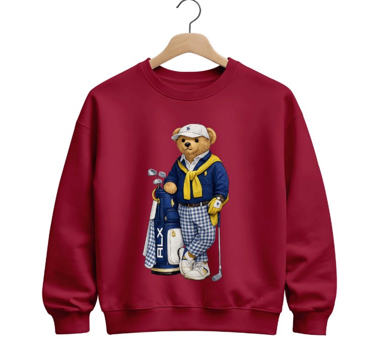 Polo Ralph Lauren Icon Bear Usa Flag Sweatshirt Golf