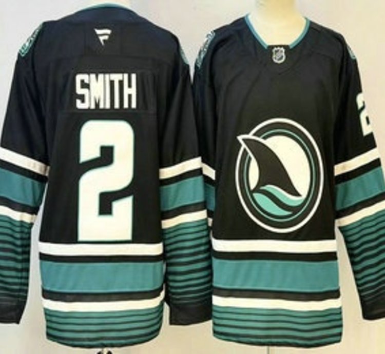 San Jose Sharks 2 Will Smith Black Authentic Jersey Stitched
