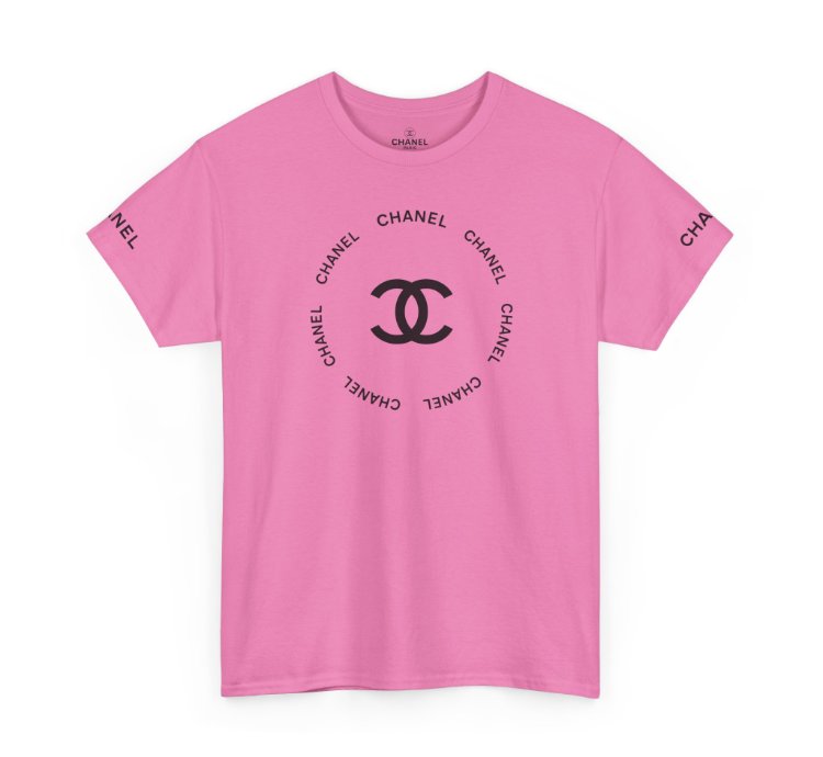 Chanel Logo Circle Pink T-shirt - Size Usa